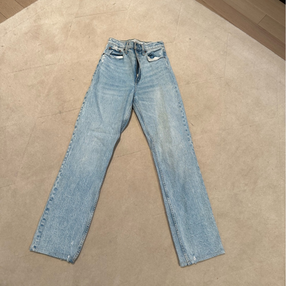 Abercrombie & Fitch Light Blue Denim Straight Leg Jeans